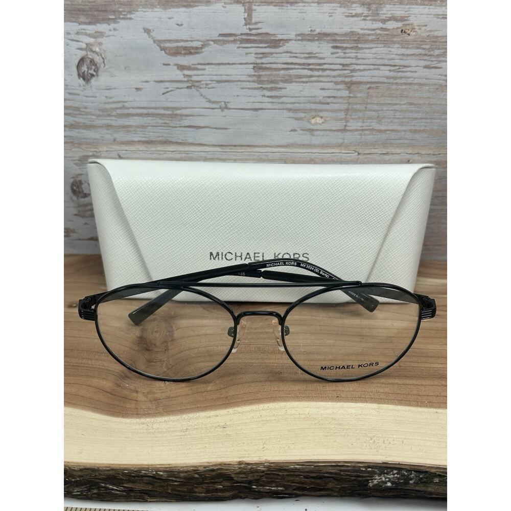 Michael Kors Barts 3024 1202 52 17 135 Black Eyeglasses New With Case